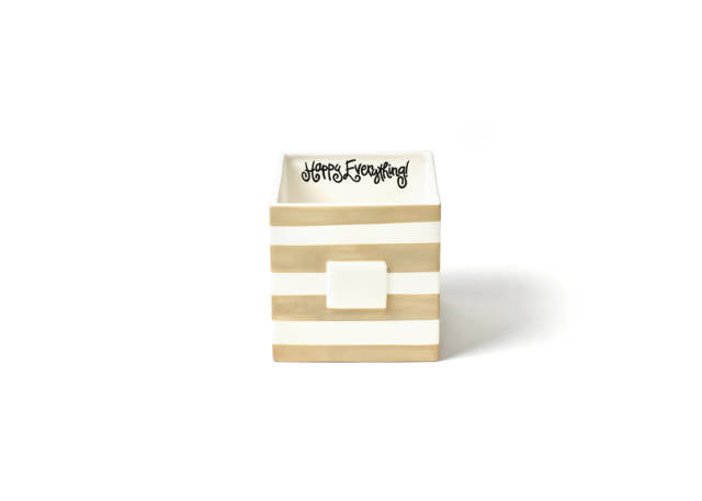 Neutral Stripe Mini Nesting Cube Med