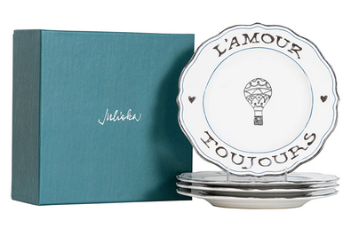 L'Amour Toujours Dessert/Salad Plate Set of 4