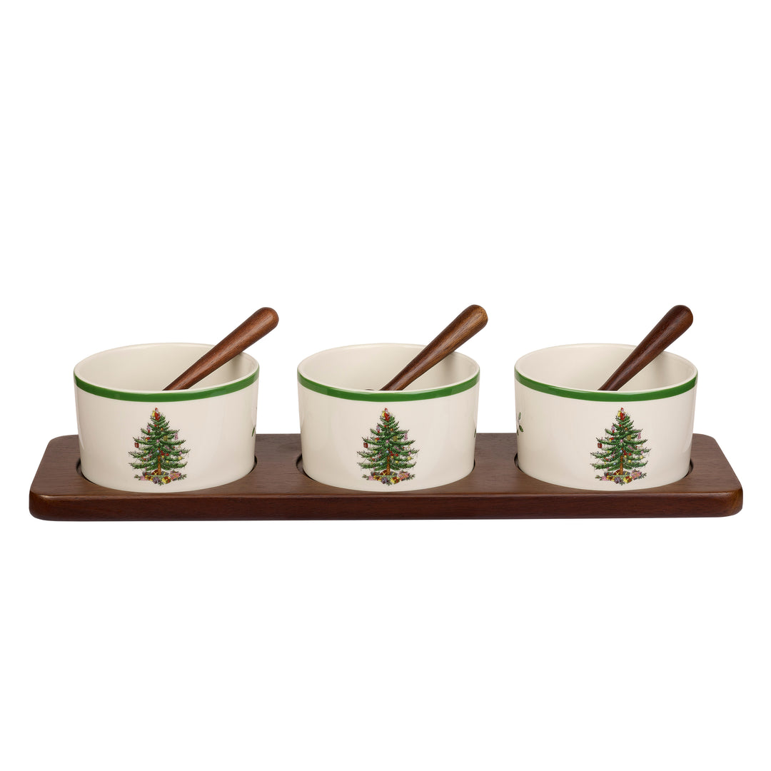 Christmas Tree Condiment Bowl Set 7pc