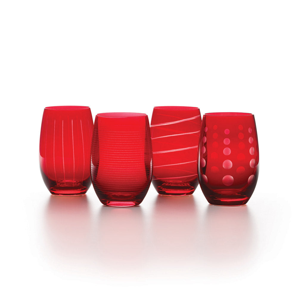 Cheers Stemless Wine S/4 Ruby