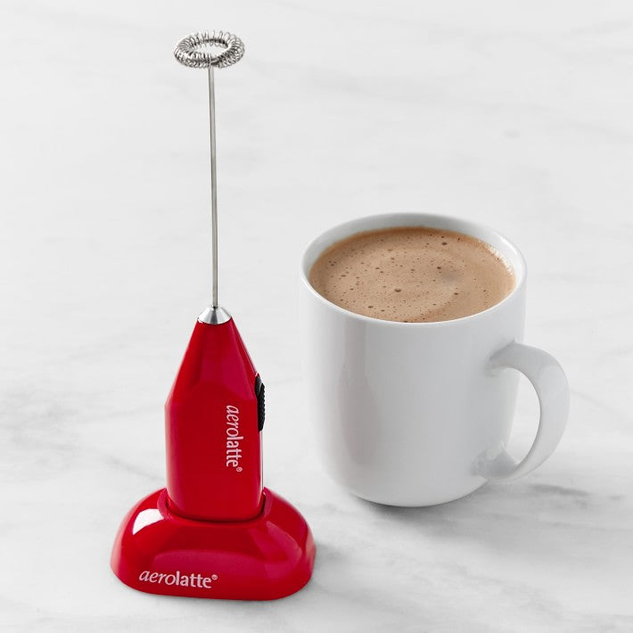 Aerolatte Milk Frother With Stand Red