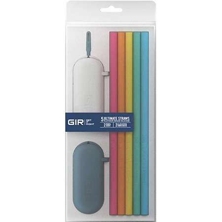 Silicone Straw Pack of 5 Brights