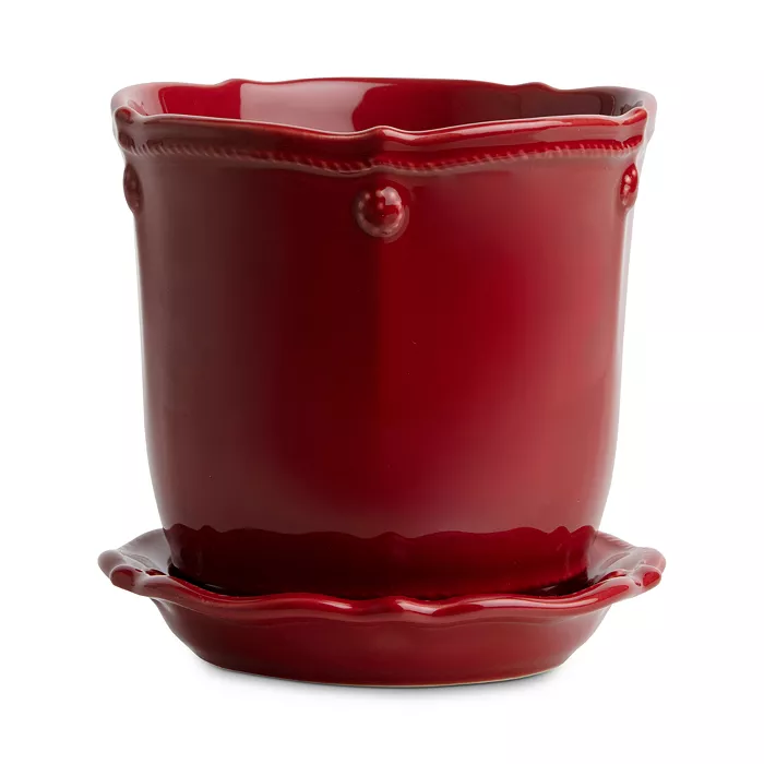 Berry & Thread Ruby 5.25" Planter & Saucer