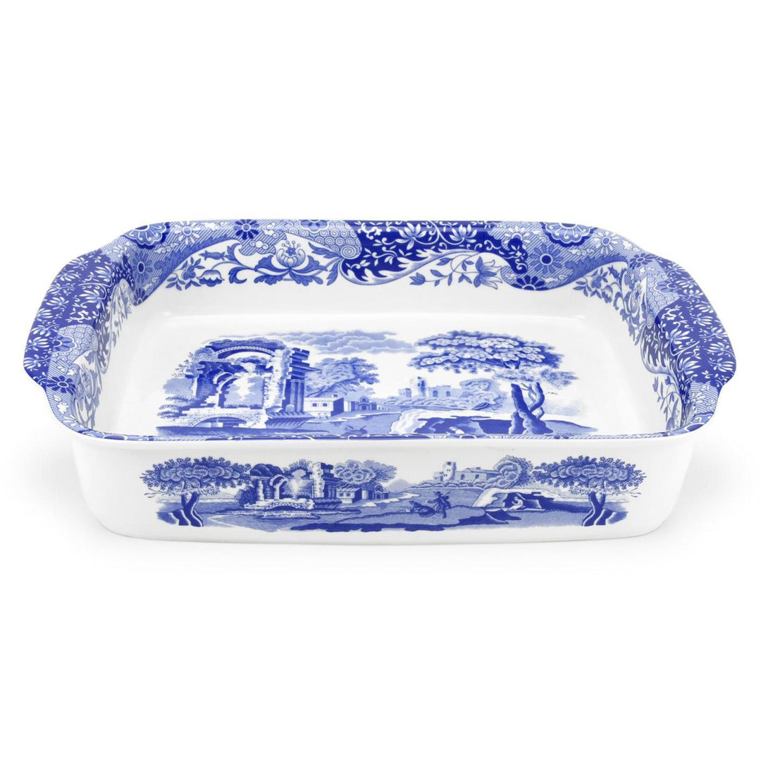 Spode Blue Italian Rect Handled Dish
