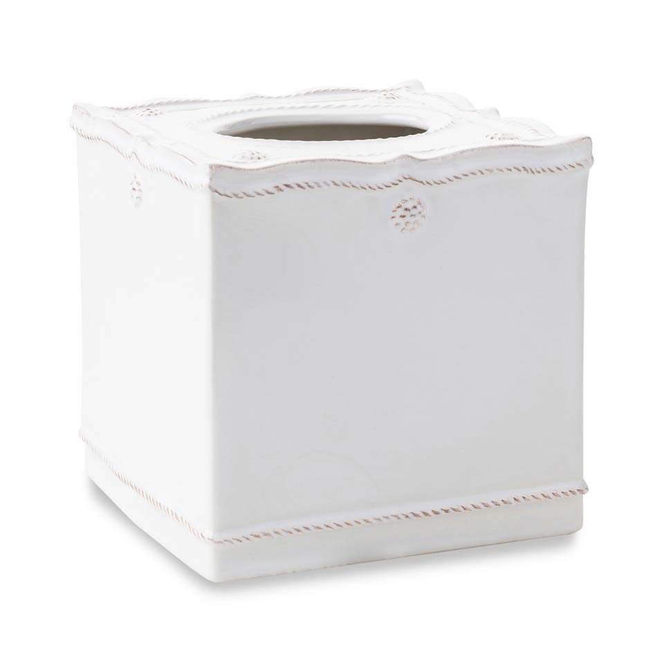 Berry & Thread Tissue Box Cover Whitewash