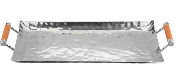 Hammered Tray 18x10 - Cement