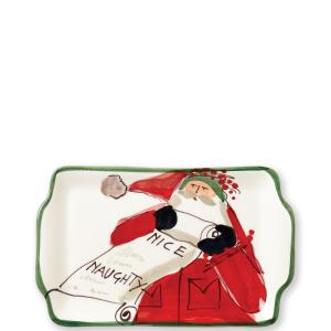 Old St Nick Rectangular Plate Naughty or Nice