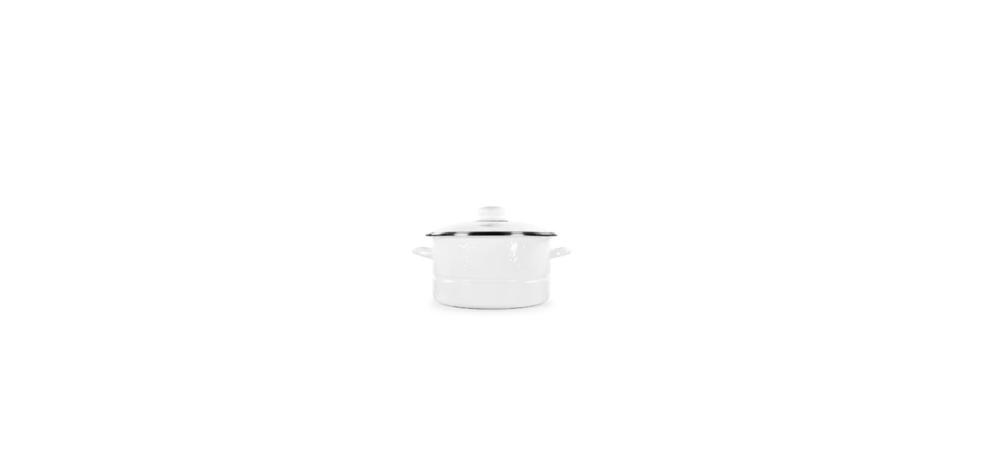 6 Qt Stock Pot White