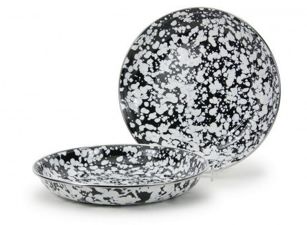 Pasta Plate Black Swirl