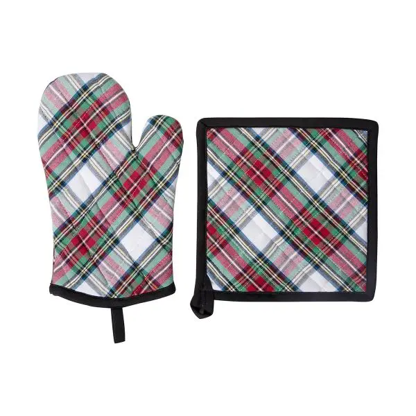 Stewart Tartan Oven Mitt & Potholder Set