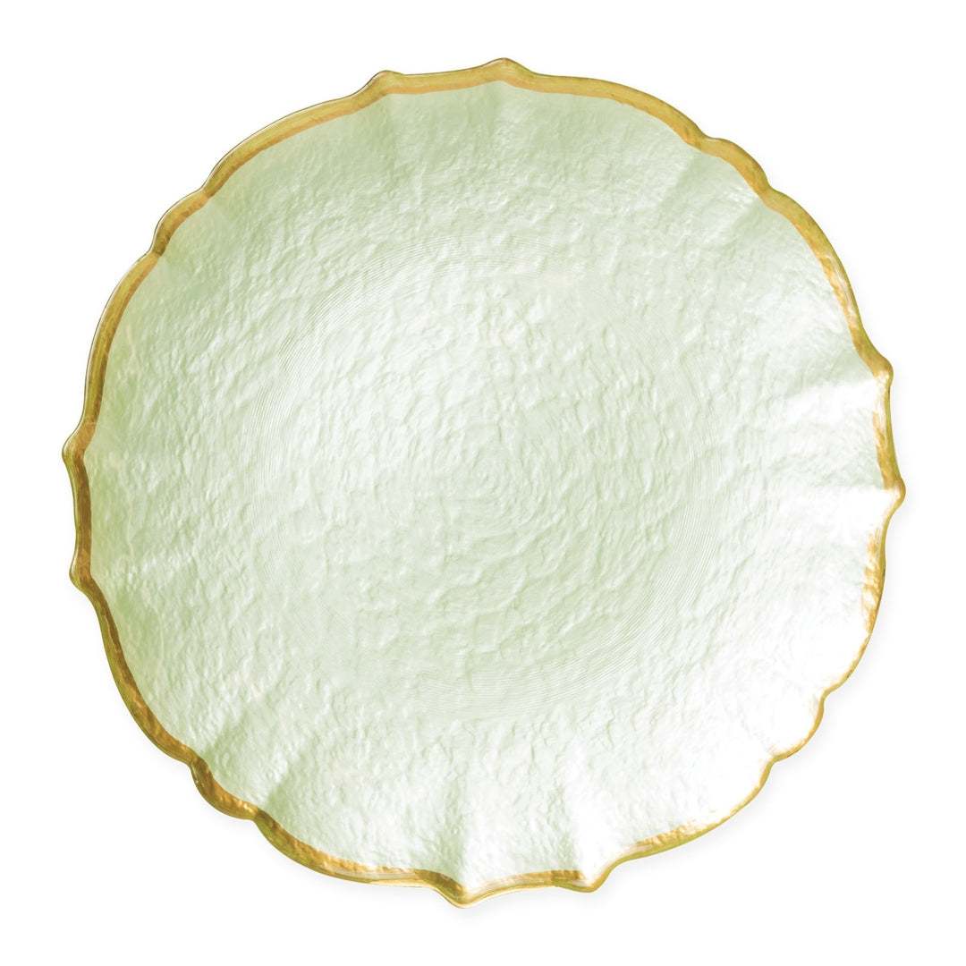 Pastel Glass Service Plate Charger Pistachio