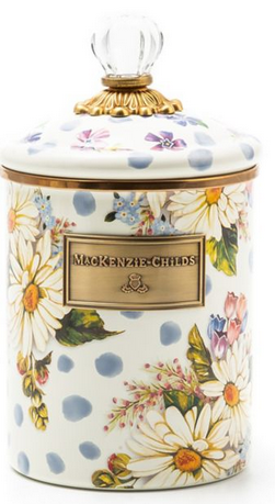 Wildflowers Enamel Medium Canister Blue