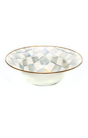Sterling Check Enamel Serving Bowl