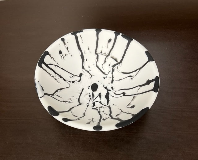 Everyday Bowl Small White w/ Black Splatter