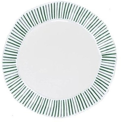 Madeira Meadow Pinstripe Dinner Fern Greeen