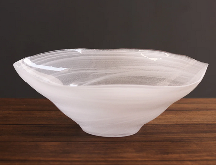 Alabaster White Wave Bowl- XL