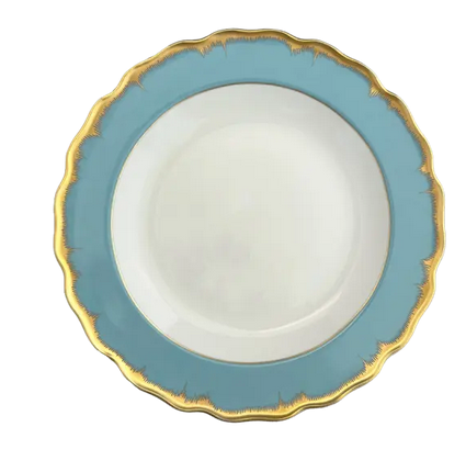 Chelsea Feather Turquoise Dinner Plate