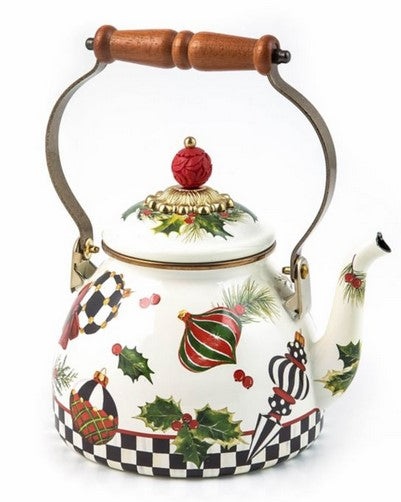 Deck the Halls Tea Kettle- 2 Quart