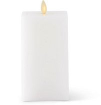 8.5 In. White Wax Indoor Square Luminara Candle