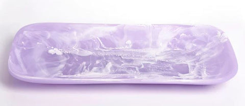 Classic Rectangular Platter Lavender Swirl