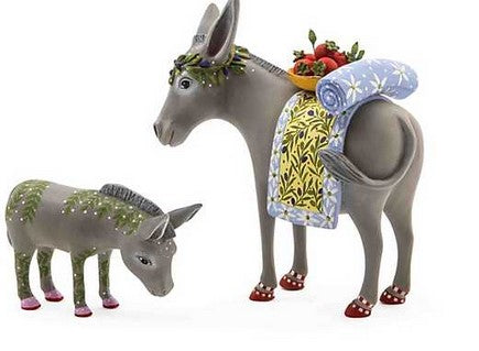 Patience Brewster Nativity Mother & Baby Donkey Figures