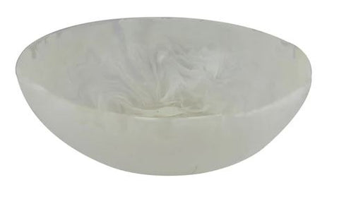 Wave Bowl Medium White Swirl