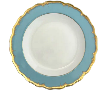 Chelsea Feather Turquoise Dessert Plate