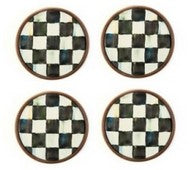 Courtly Check Enamel Coasters Set/4