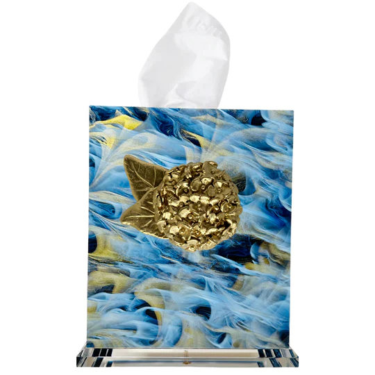 Blue Tissue Box- Hydrangea