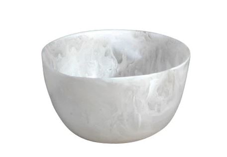 Deep Bowl Medium White Swirl