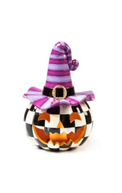 Illuminated Happy Jack Pumpkin Purple Hat