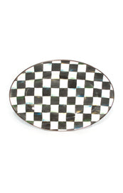 Courtly Check Enamel Oval Platter-Small