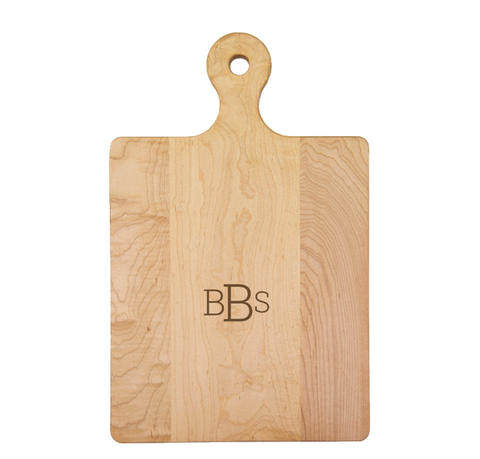 Personalized Maple Wood Cutting & Cheese Board 16x10 With Handle - Brooke Hathaway