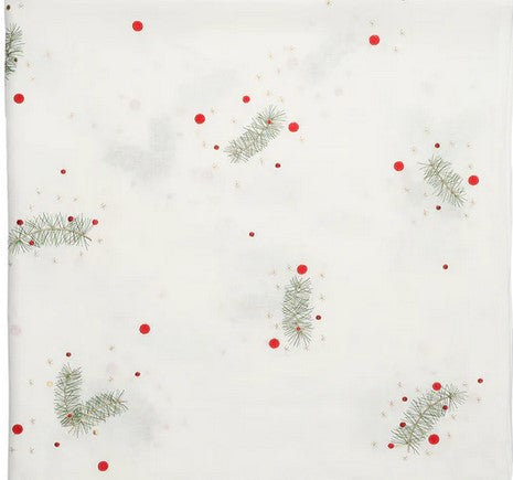 White Evergreen Tablecloth