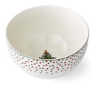 Christmas Tree Polka Dots Rice Bowl