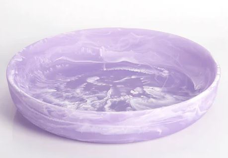 Round Platter Medium Lavender Swirl