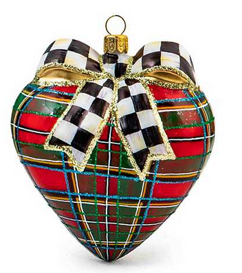 Tartastic Heart Glass Ornament