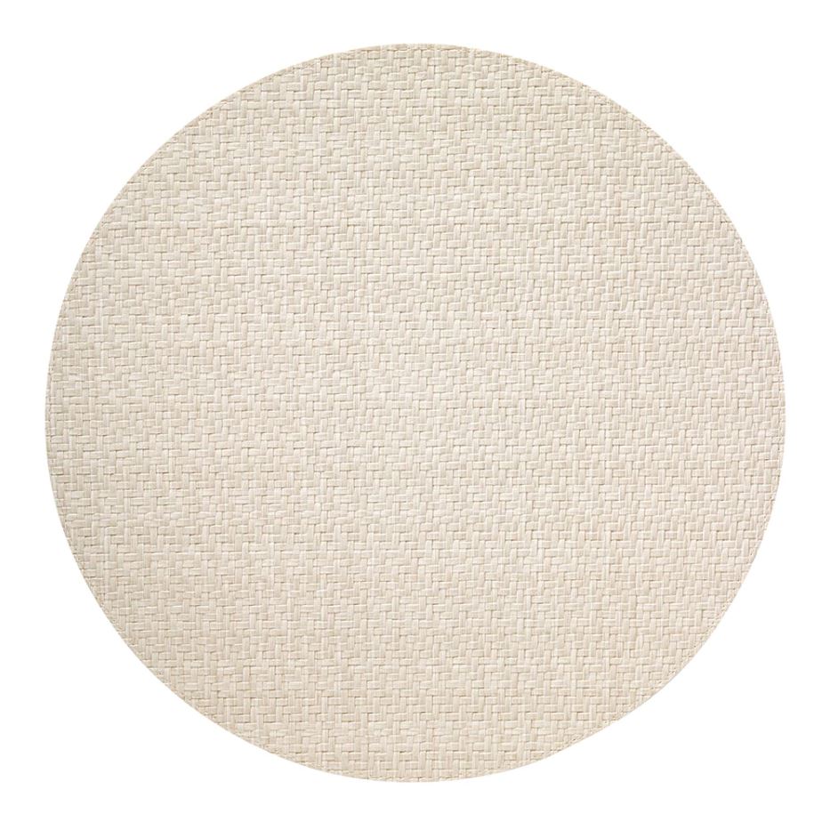 Easy Care Wicker Placemat Round Cream