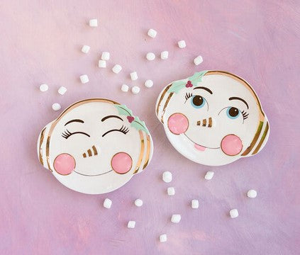 Holly Jolly Cookie Plate Closed Eyes EACH