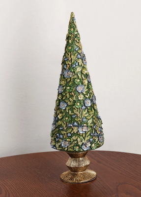 Holiday Royal Forest Fleur 12.5" Cone Tree