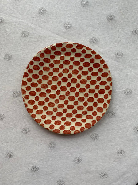 Dot Poppy Dessert Plate