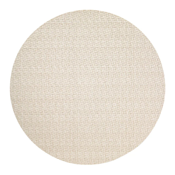 Easy Care Wicker Placemat Round Cream