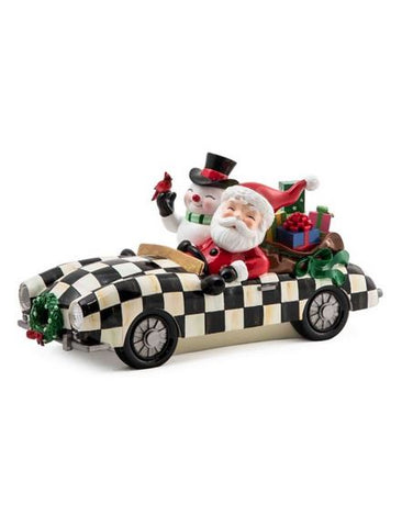 Granny Kitsch Special Delivery Santa in Car