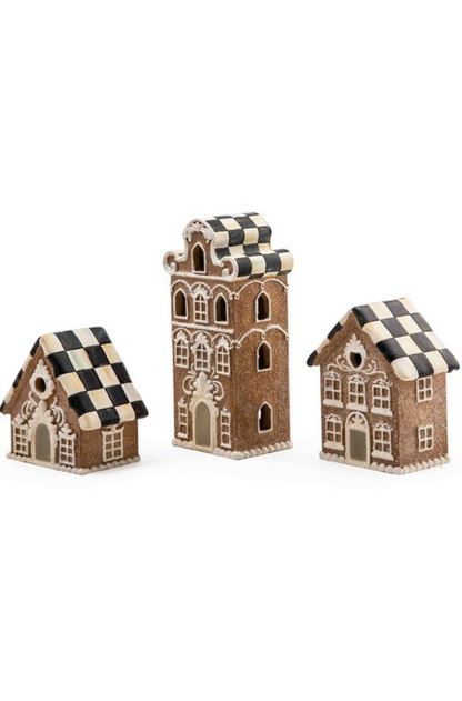 Gingerbread Illuminated Mini Houses- Set of 3