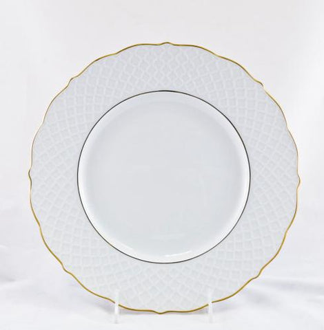 Empire White with Gold Dinner Plate