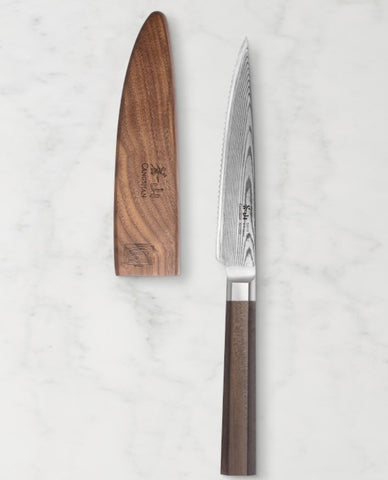 Cangshan Maya Serrated Utility Knife with Sheath 5 inch