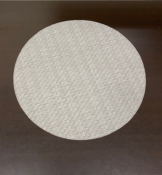 Easy Care Wicker Placemat Round Gray