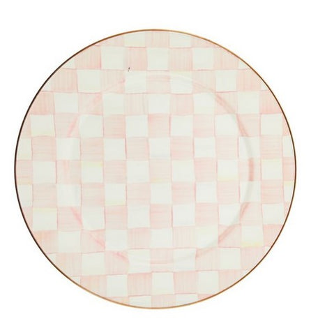 Rosy Check Enamel Serving Platter