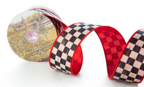 Courtly Check 2' Ribbon- Red