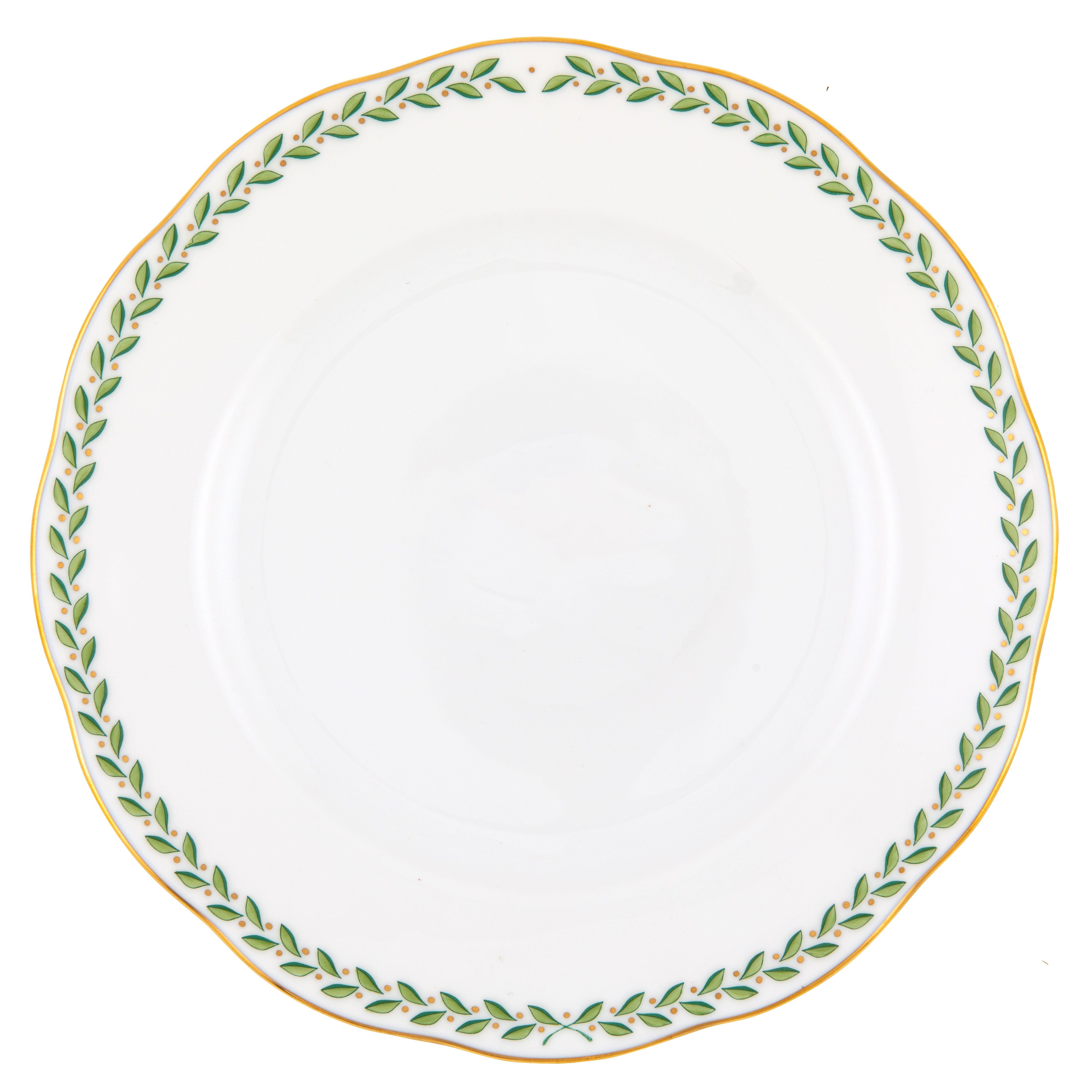 Green Laurel Dessert Plate